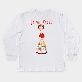 Frida Kahlo Kids Long Sleeve T-Shirt